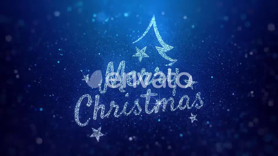 Merry Christmas Wishes Blue Background Videohive 22881934 Motion Graphics Image 1