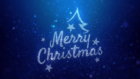 Merry Christmas Wishes Blue Background - 22881934 Videohive Download