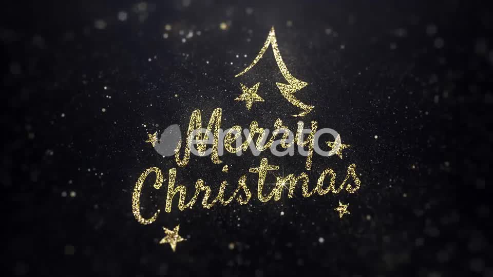 Merry Christmas Wishes Gold Background Videohive 22885321 Motion Graphics Image 1