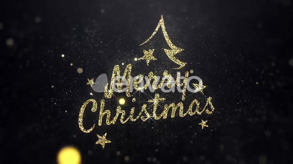 Merry Christmas Wishes Gold Background Videohive 22885321 Motion Graphics Image 2