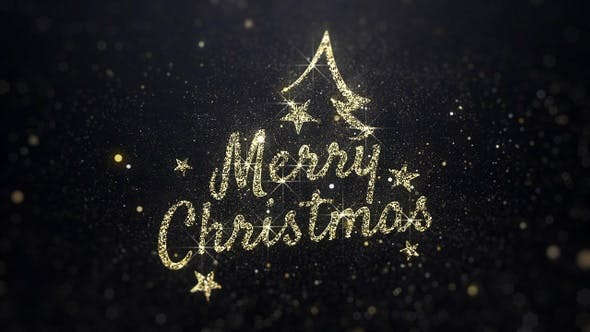 Merry Christmas Wishes Gold Background - 22885321 Download Videohive