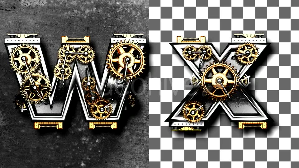 Metal Letters with Gears Mechanic Videohive 19077425 Motion Graphics Image 12