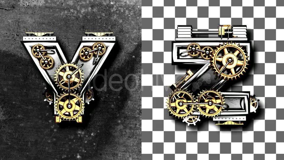 Metal Letters with Gears Mechanic Videohive 19077425 Motion Graphics Image 13