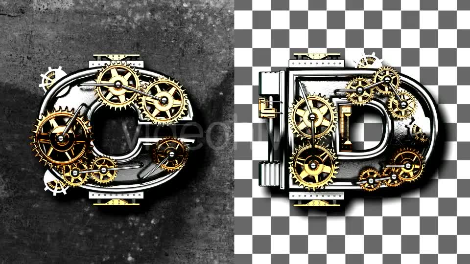 Metal Letters with Gears Mechanic Videohive 19077425 Motion Graphics Image 2