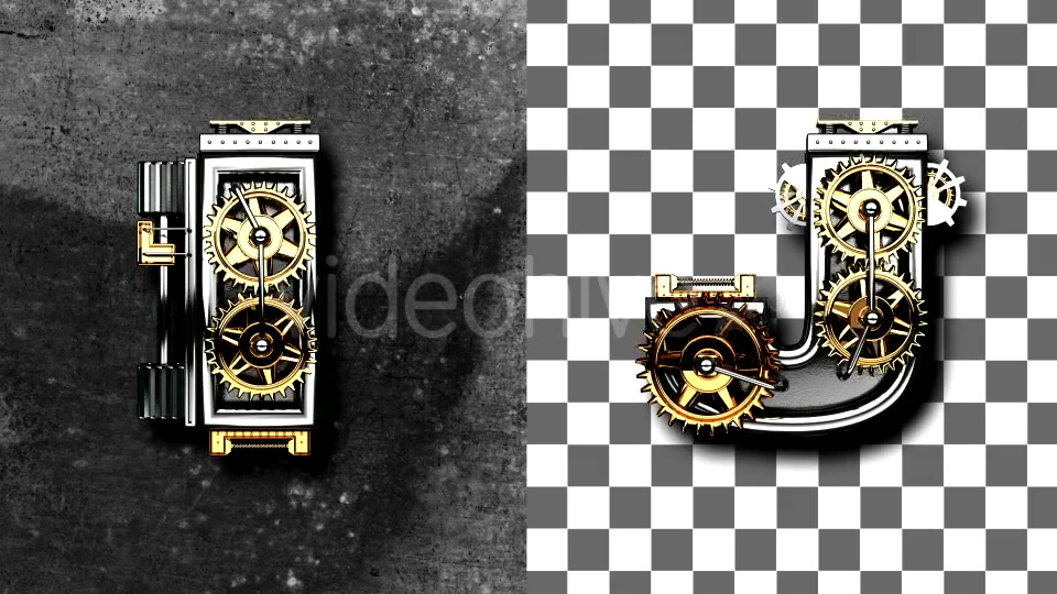 Metal Letters with Gears Mechanic Videohive 19077425 Motion Graphics Image 5