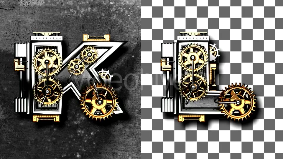 Metal Letters with Gears Mechanic Videohive 19077425 Motion Graphics Image 6