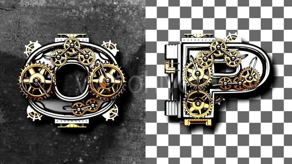 Metal Letters with Gears Mechanic Videohive 19077425 Motion Graphics Image 8