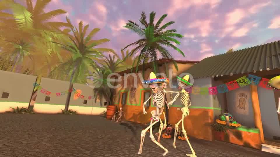 Mexican Dancing Skeletons In A Village #1 Videohive 23788361 Motion Graphics Image 11