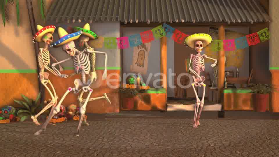 Mexican Dancing Skeletons In A Village #2 Videohive 23846800 Motion Graphics Image 10