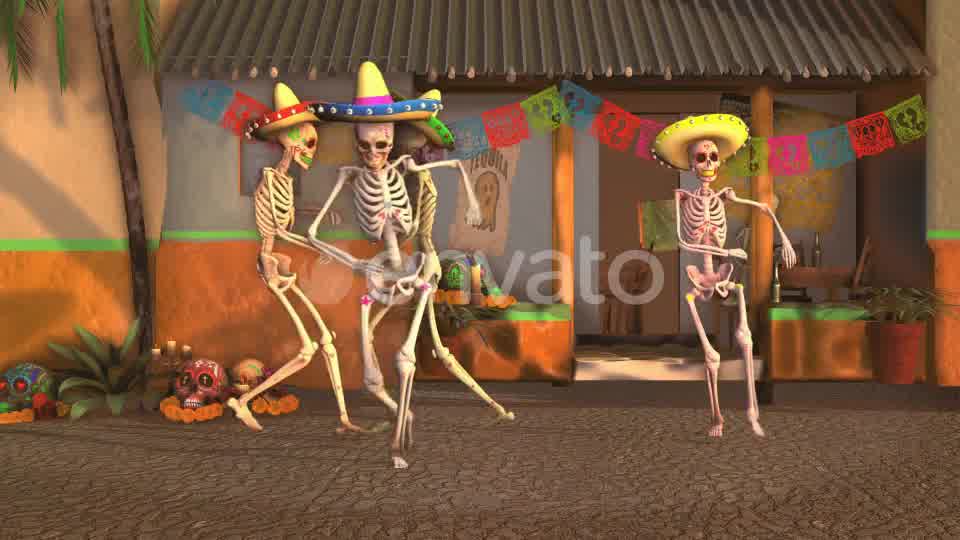 Mexican Dancing Skeletons In A Village #2 Videohive 23846800 Motion Graphics Image 9