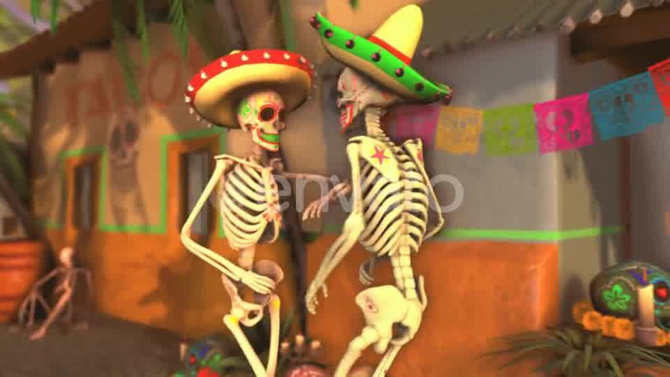 Mexican Dancing Skeletons In A Village #3 Videohive 23847084 Motion Graphics Image 11