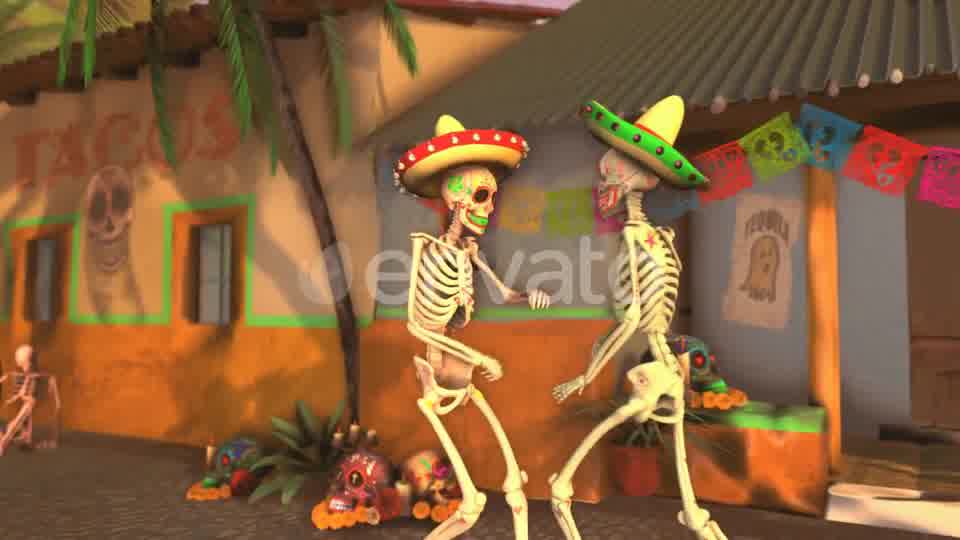 Mexican Dancing Skeletons In A Village #3 Videohive 23847084 Motion Graphics Image 12