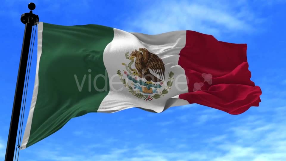 Mexico Flag in the Wind Videohive 20592562 Motion Graphics Image 1