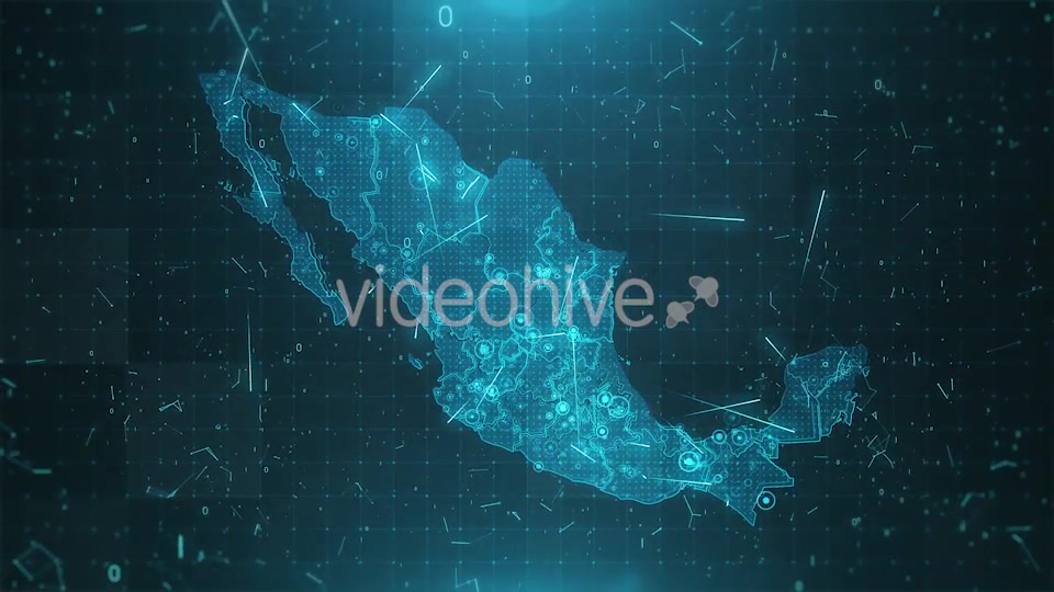 Mexico Map Background Cities Connections 4K Videohive 20443070 Motion Graphics Image 3