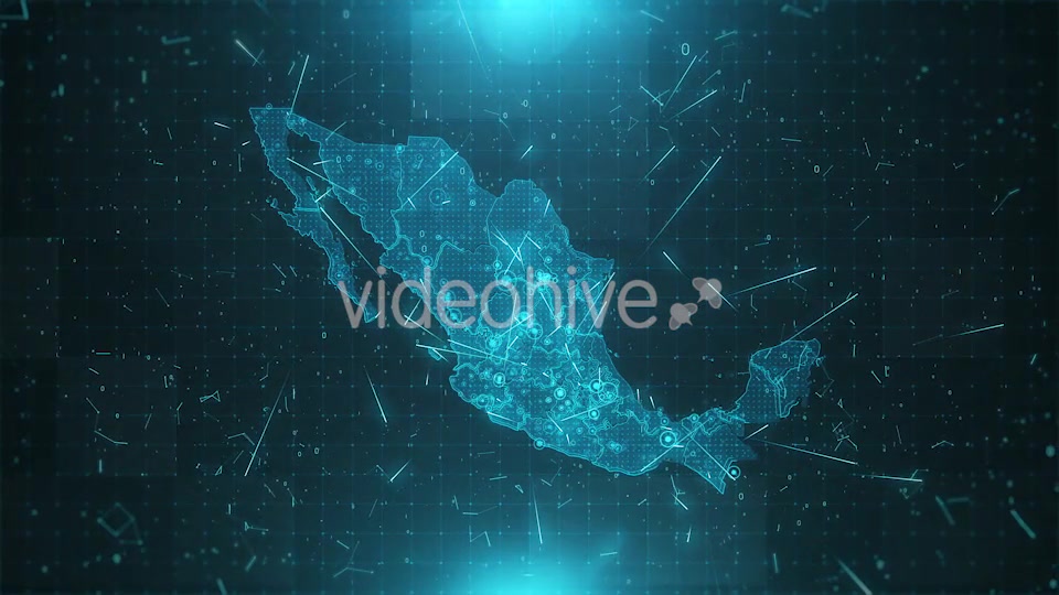 Mexico Map Background Cities Connections 4K Videohive 20443070 Motion Graphics Image 6