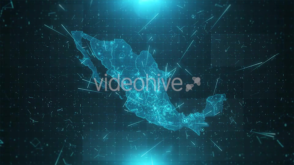 Mexico Map Background Cities Connections 4K Videohive 20443070 Motion Graphics Image 7