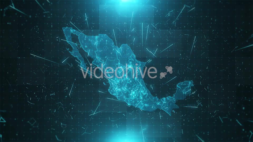 Mexico Map Background Cities Connections 4K Videohive 20443070 Motion Graphics Image 8