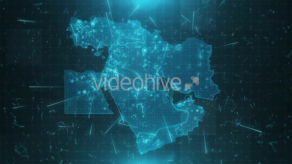 Middle East Map Background Cities Connections 4K Videohive 20443278 Motion Graphics Image 4