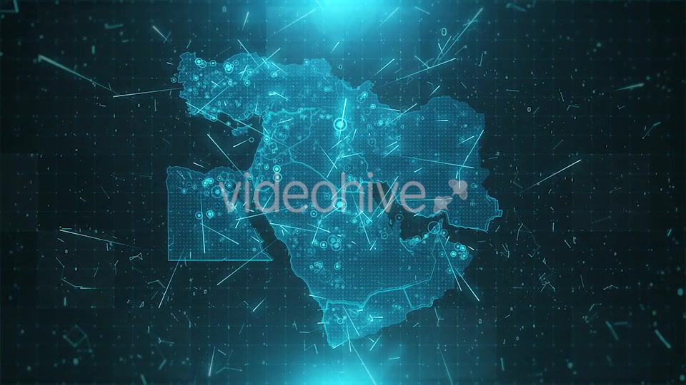 Middle East Map Background Cities Connections 4K Videohive 20443278 Motion Graphics Image 6