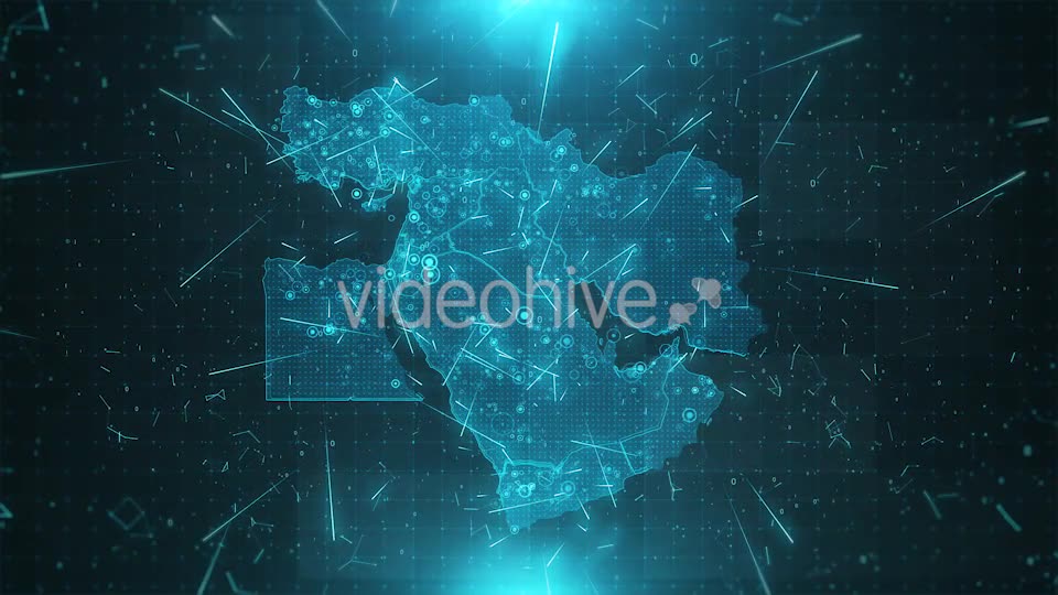 Middle East Map Background Cities Connections 4K Videohive 20443278 Motion Graphics Image 7
