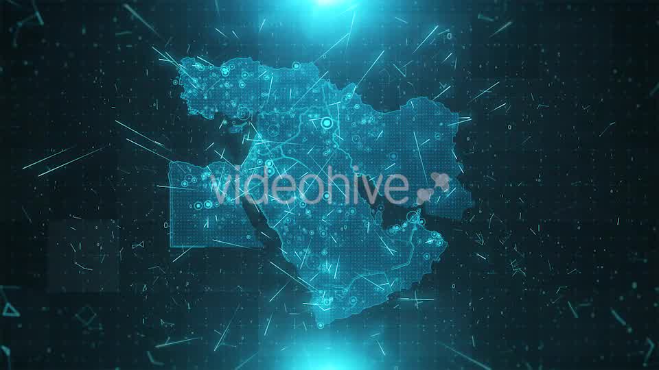 Middle East Map Background Cities Connections 4K Videohive 20443278 Motion Graphics Image 9