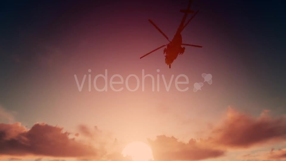 Military Helicopter Sunrise Videohive 19592988 Motion Graphics Image 2