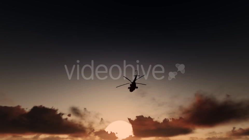 Military Helicopter Sunset Videohive 19593001 Motion Graphics Image 3
