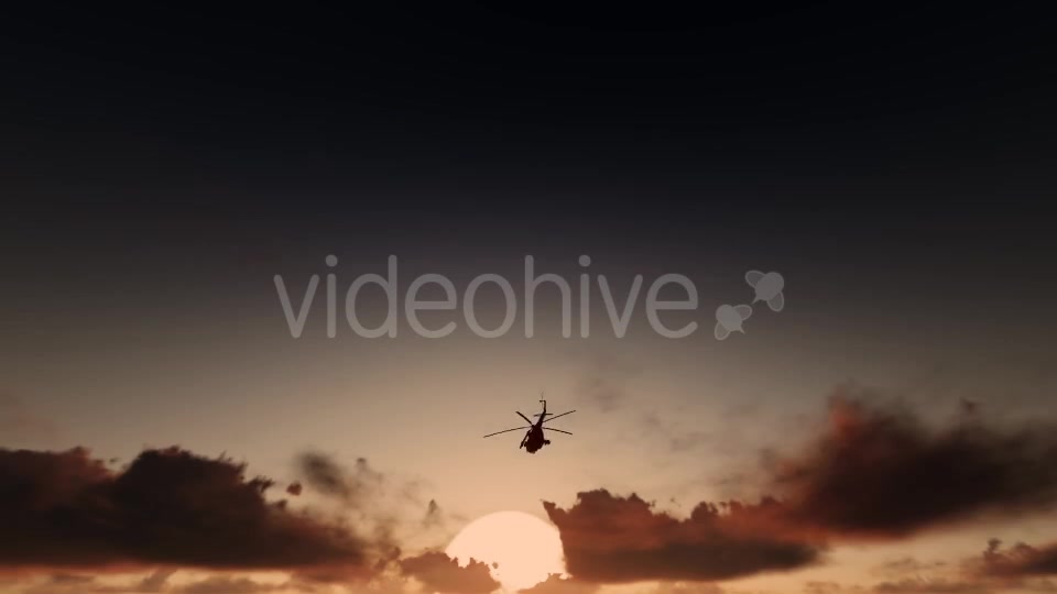 Military Helicopter Sunset Videohive 19593001 Motion Graphics Image 4
