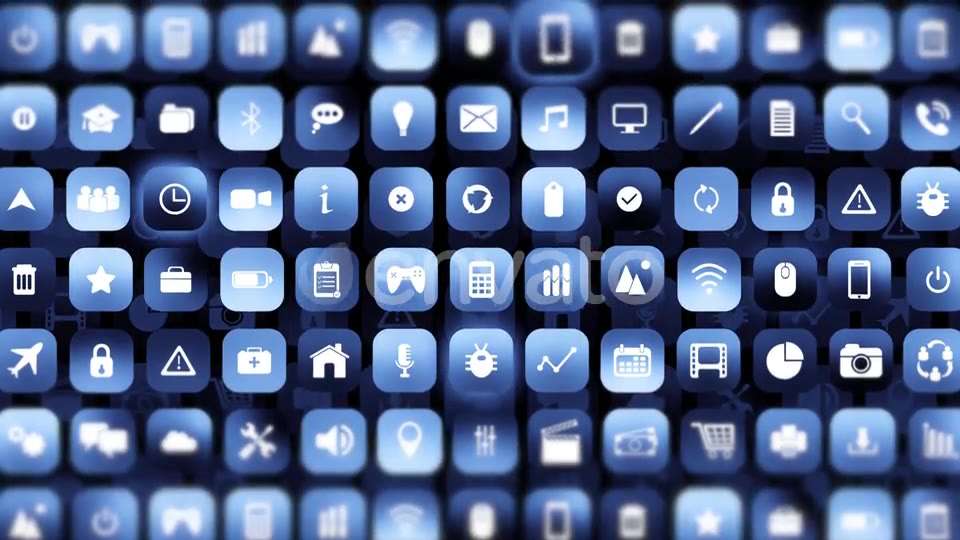 Mobile Apps Icon Data Digital Technology Background Videohive 23455453 Motion Graphics Image 7