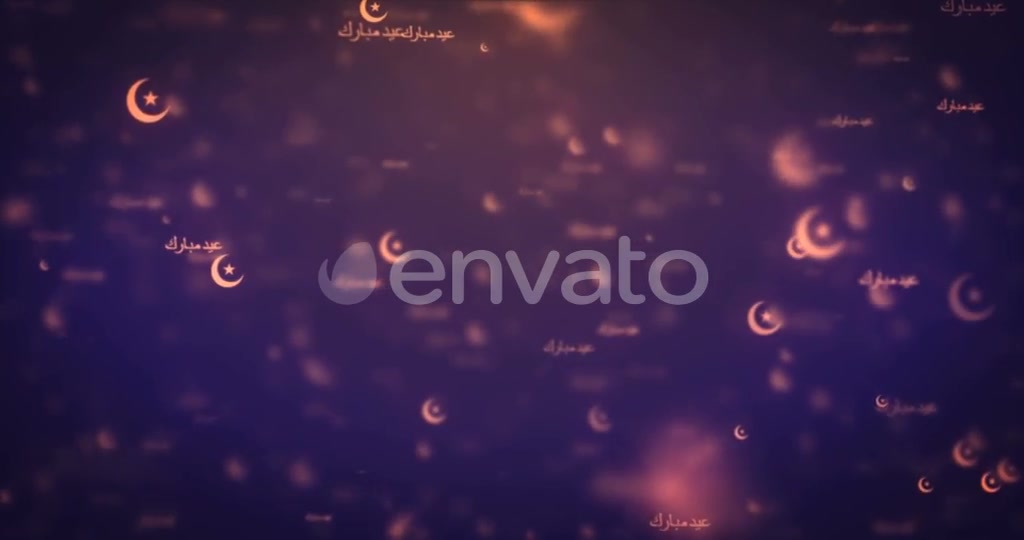 Modern Moving Orange Eid Mubarak Icons Background. Videohive 22464800 Motion Graphics Image 5