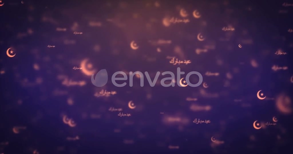 Modern Moving Orange Eid Mubarak Icons Background. Videohive 22464800 Motion Graphics Image 7