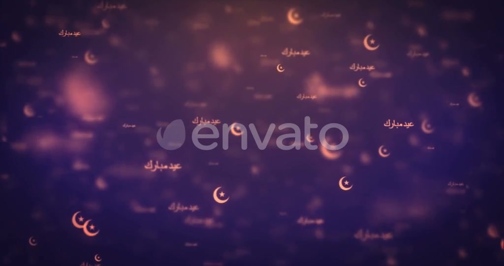 Modern Moving Orange Eid Mubarak Icons Background. Videohive 22464800 Motion Graphics Image 8