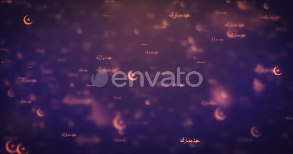 Modern Moving Orange Eid Mubarak Icons Background. Videohive 22464800 Motion Graphics Image 9