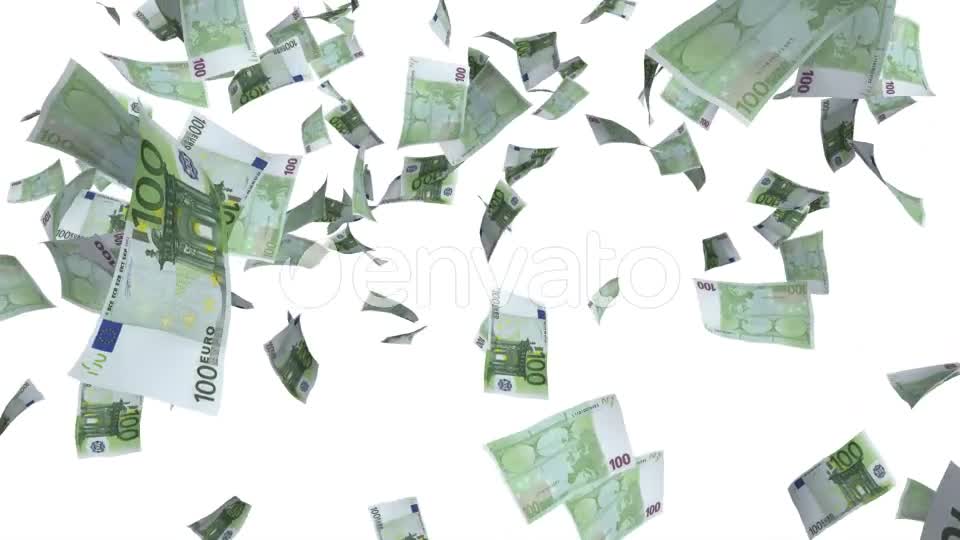 Money Euro Bills Raining Videohive 22714180 Motion Graphics Image 1