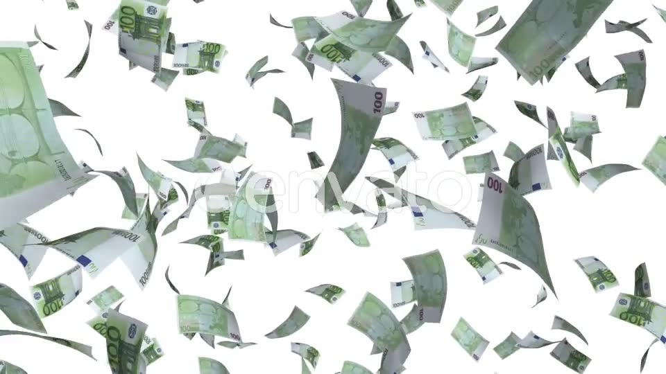Money Euro Bills Raining Videohive 22714180 Motion Graphics Image 2
