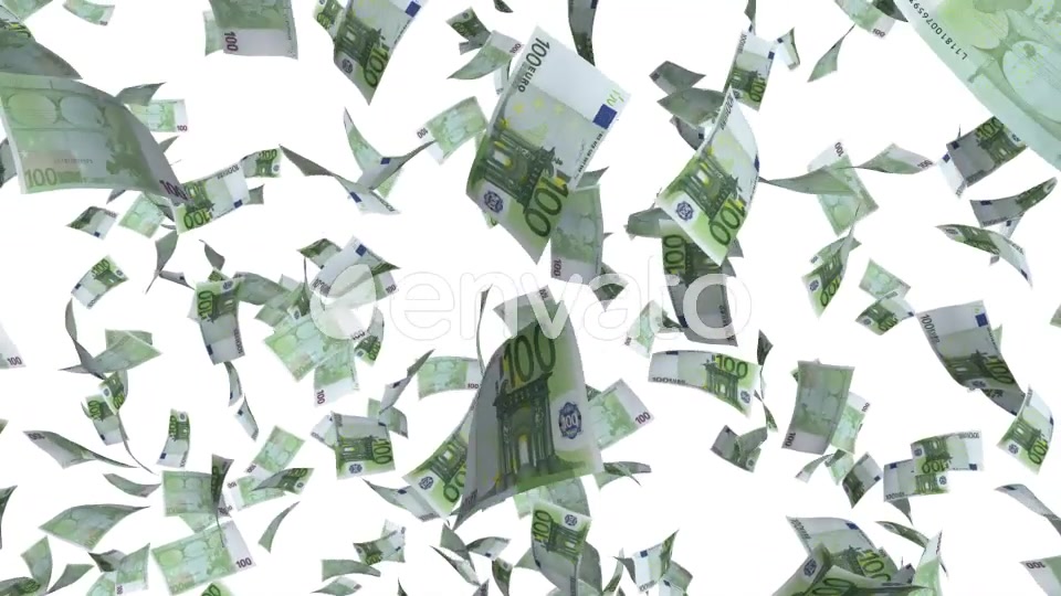 Money Euro Bills Raining Videohive 22714180 Motion Graphics Image 3