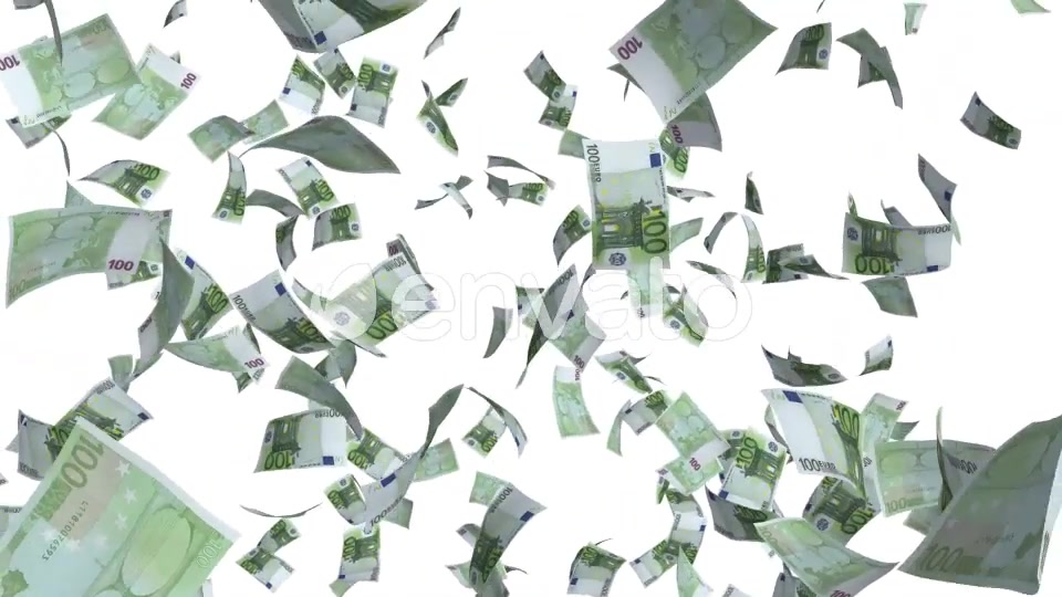 Money Euro Bills Raining Videohive 22714180 Motion Graphics Image 4