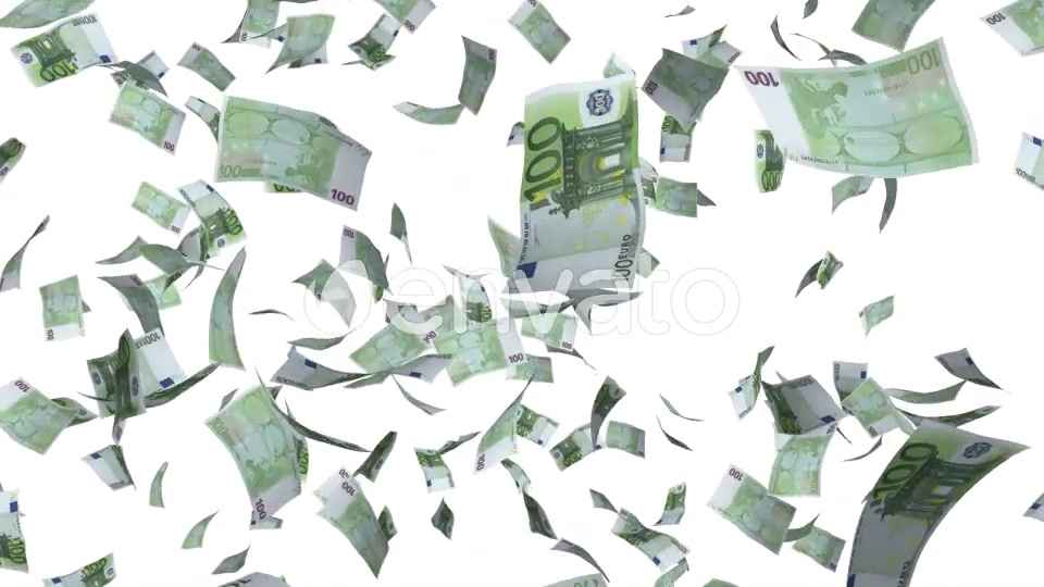 Money Euro Bills Raining Videohive 22714180 Motion Graphics Image 5