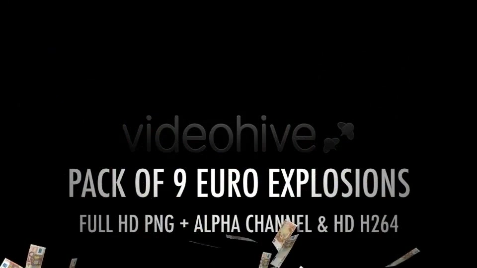 Money Explosion EU Euros (9 Pack) Videohive 4389077 Motion Graphics Image 4