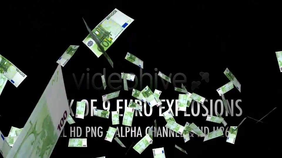 Money Explosion EU Euros (9 Pack) Videohive 4389077 Motion Graphics Image 6