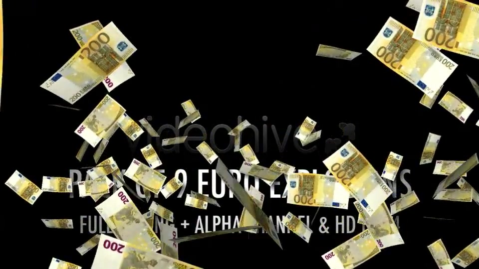 Money Explosion EU Euros (9 Pack) Videohive 4389077 Motion Graphics Image 7