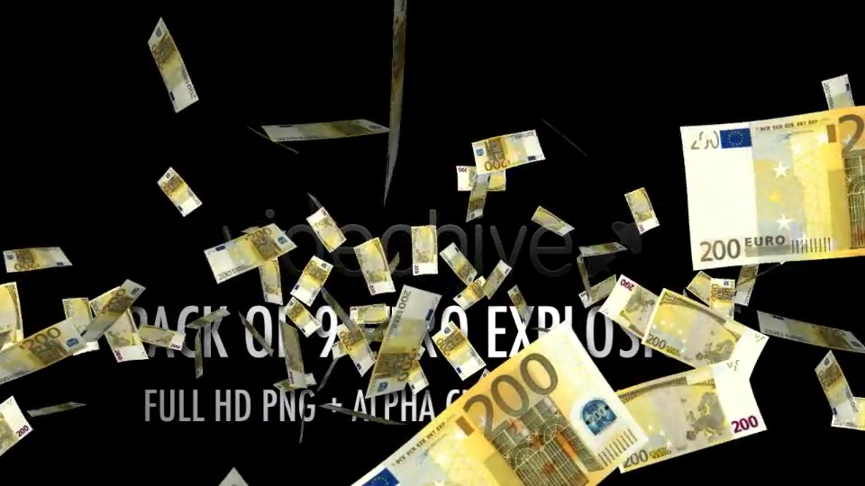 Money Explosion EU Euros (9 Pack) Videohive 4389077 Motion Graphics Image 8