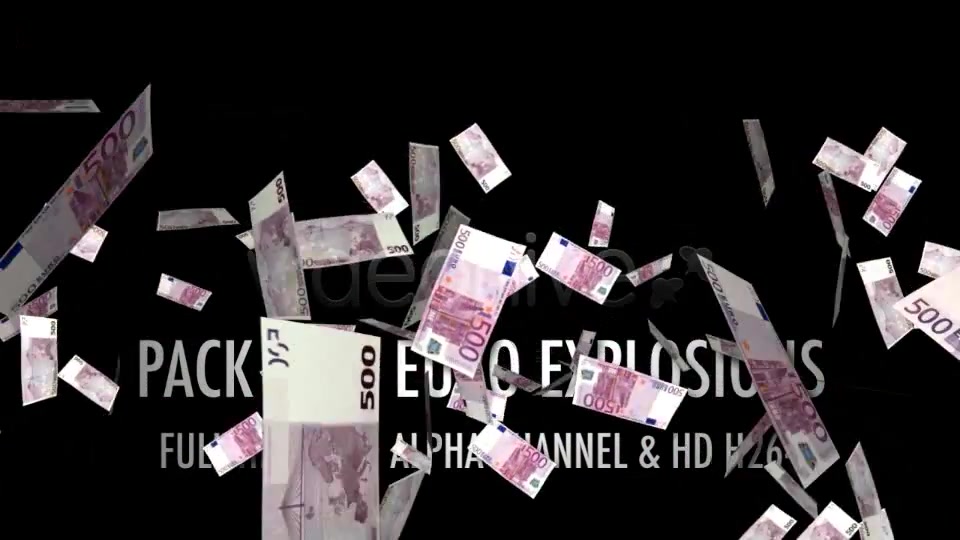 Money Explosion EU Euros (9 Pack) Videohive 4389077 Motion Graphics Image 9