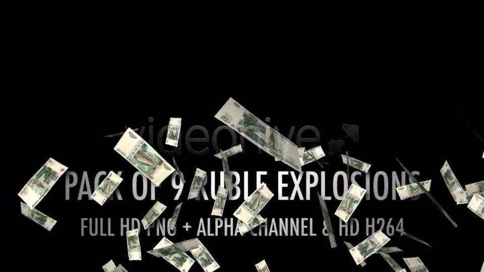 Money Explosion RF Rubles (9 Pack) Videohive 4426448 Motion Graphics Image 2