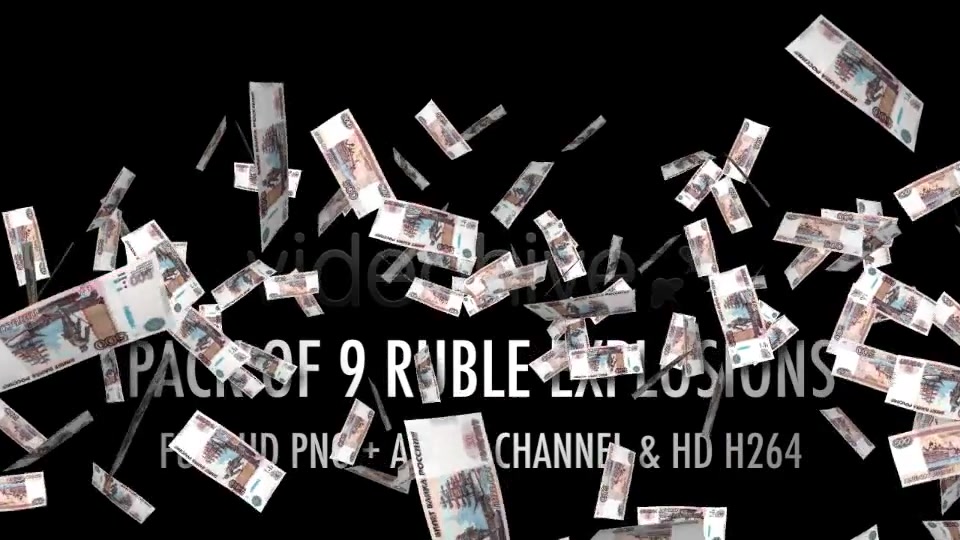 Money Explosion RF Rubles (9 Pack) Videohive 4426448 Motion Graphics Image 5