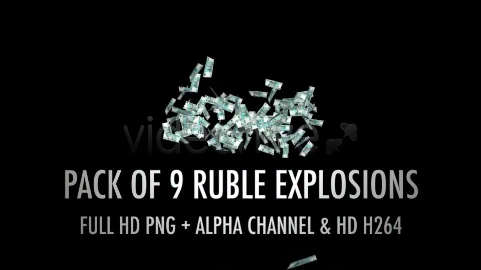 Money Explosion RF Rubles (9 Pack) Videohive 4426448 Motion Graphics Image 8