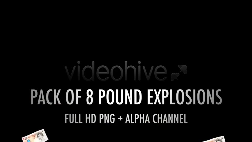 Money Explosion UK Pounds (8 Pack) Videohive 4426474 Motion Graphics Image 4