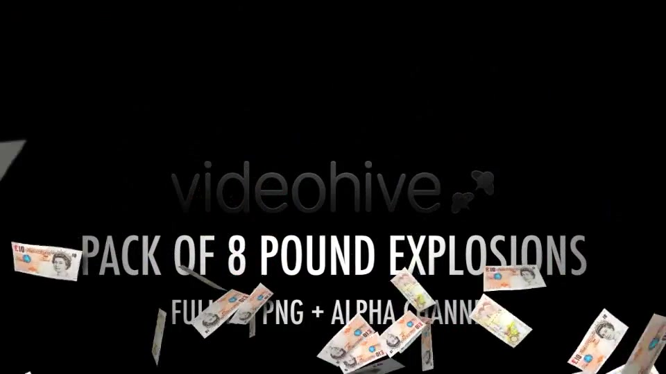 Money Explosion UK Pounds (8 Pack) Videohive 4426474 Motion Graphics Image 5