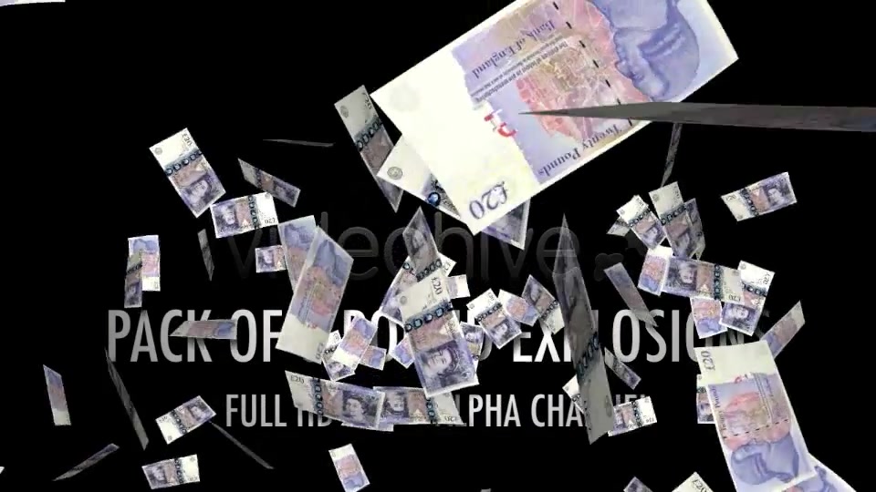 Money Explosion UK Pounds (8 Pack) Videohive 4426474 Motion Graphics Image 7