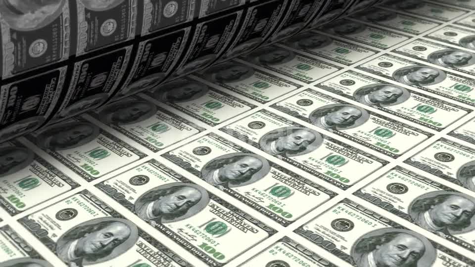 Money Printing Dollar Bills Videohive 22561054 Motion Graphics Image 1